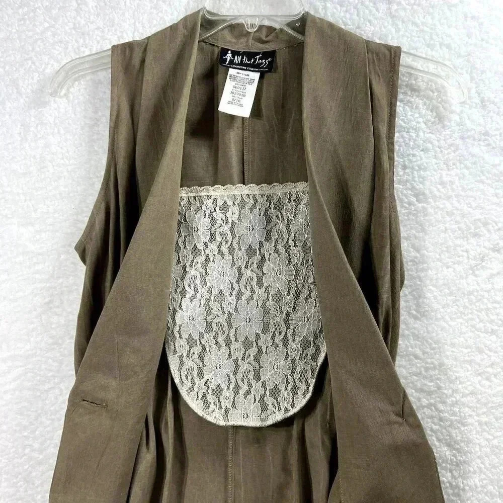All That Jazz Vintage Womens Top/Jacket Pant Suit size 9/10 Minimalist - Picture 5 of 16